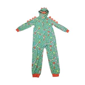 Cat & Jack Dinosaur Green One Piece Zip Fleece Pajamas Costume PJ’s Boys S(6/7)
